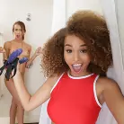 Cecilia Lion in 'Locker Room Double Dildo'