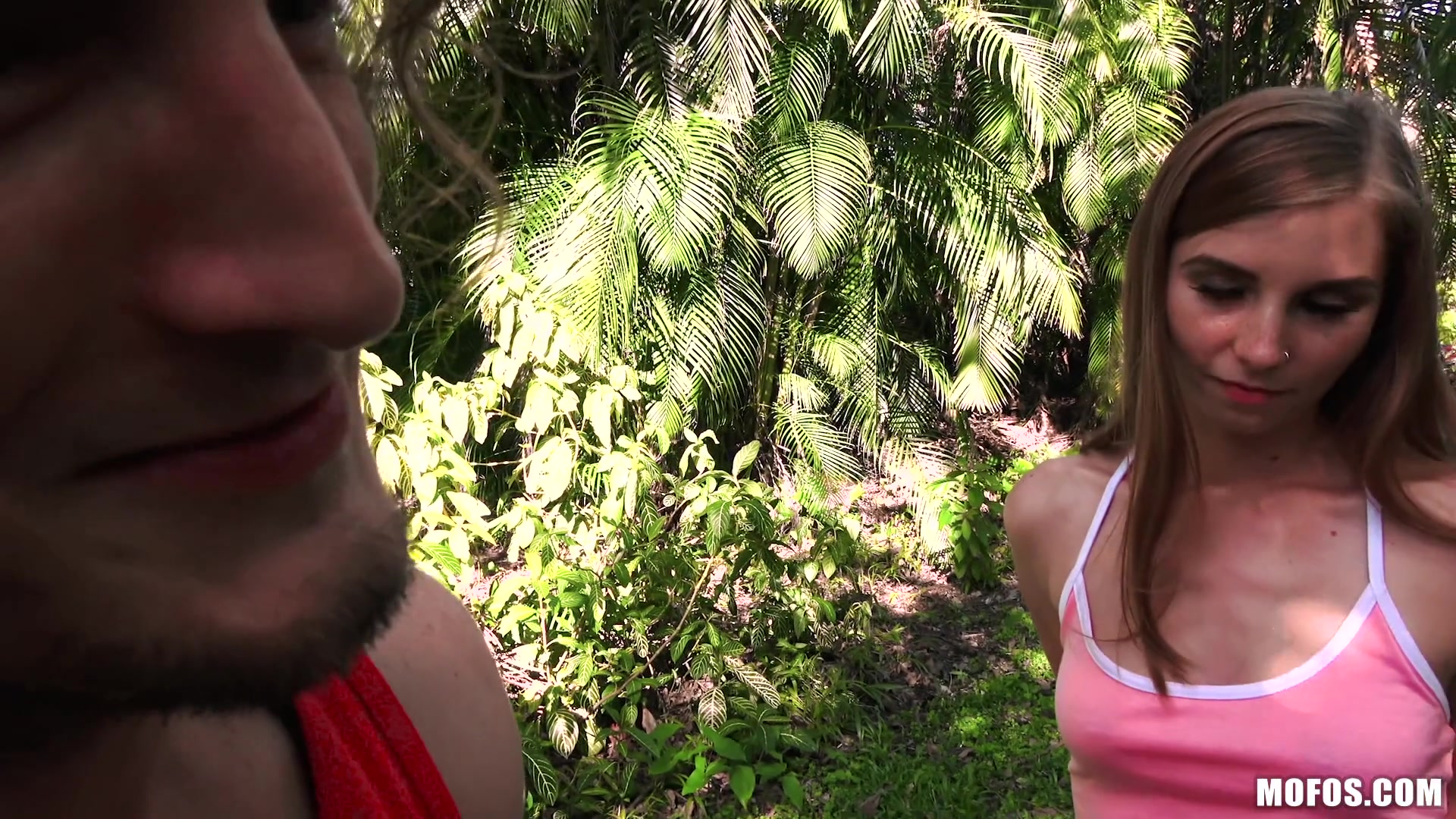 Tiny Redhead Takes Dick In Park