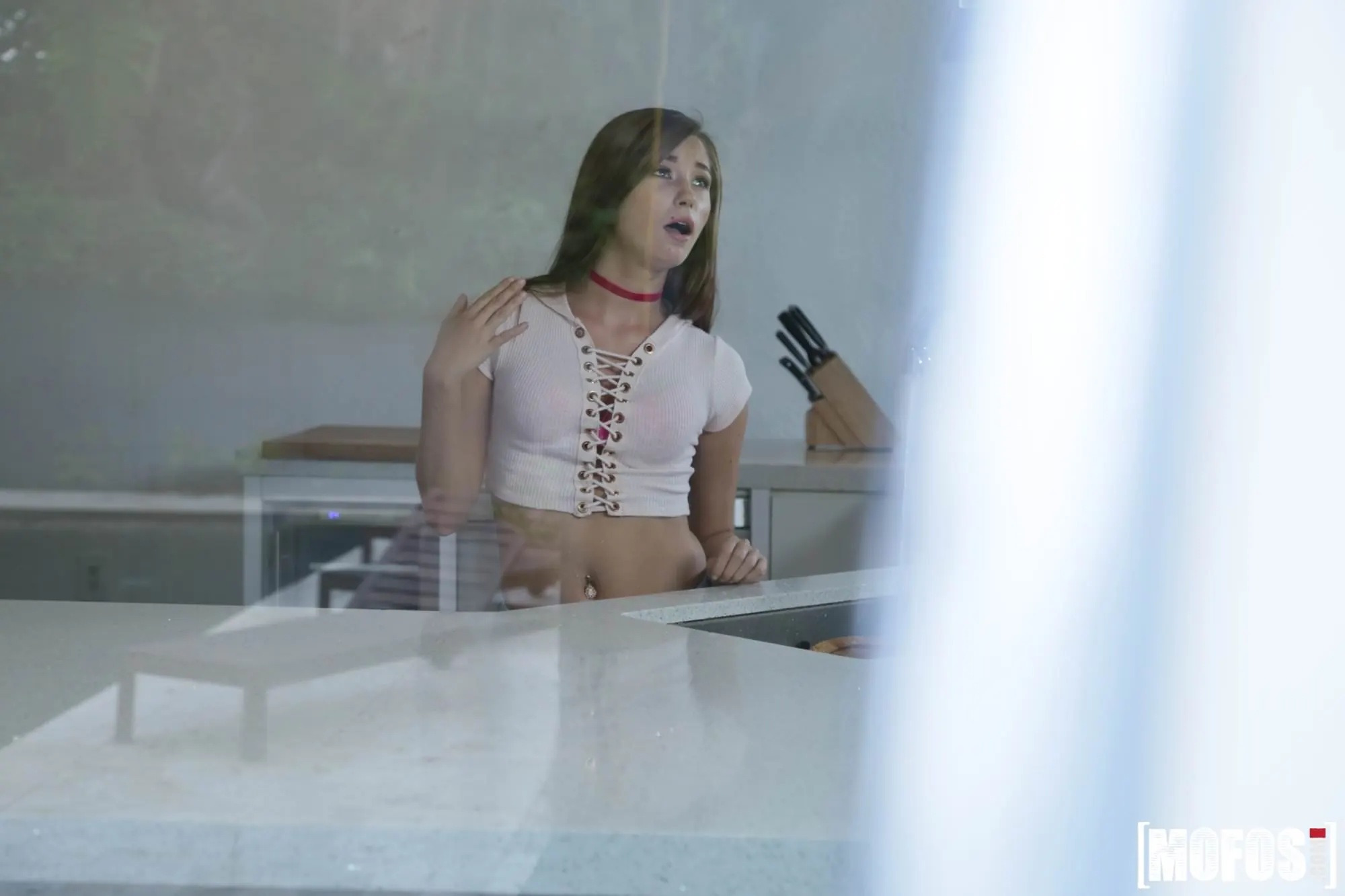 Carolina Sweets - Gagging on the Pool Guy's Cock | Picture (1)