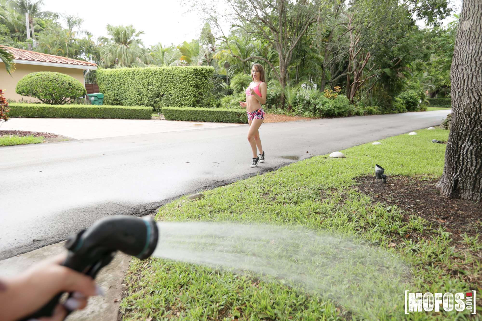 Blindfolded Jogger Threesome