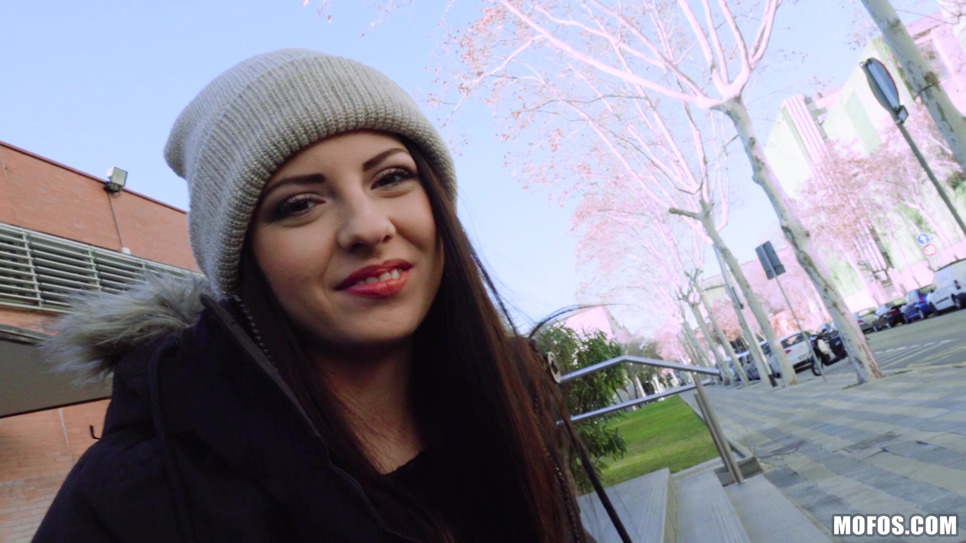 Italian Cutie Rides Dick At School