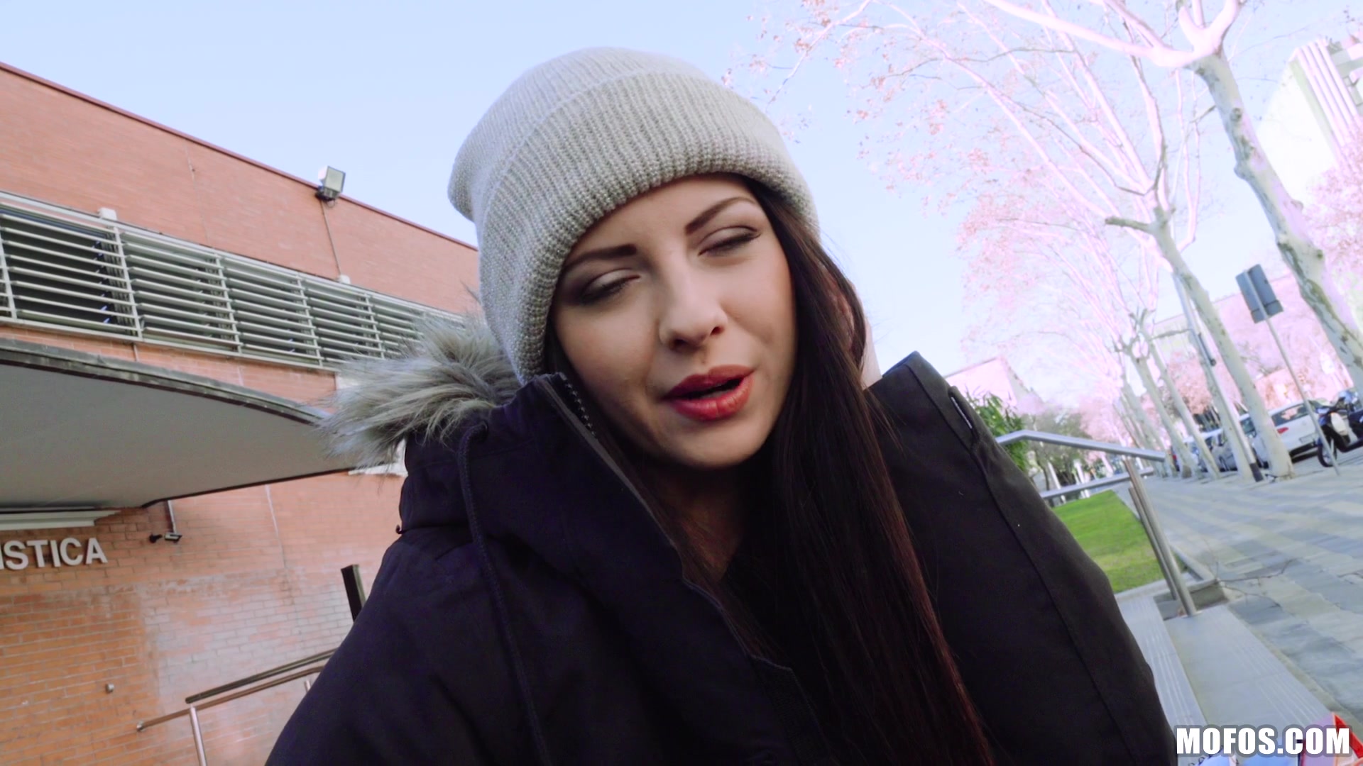 Italian Cutie Rides Dick At School