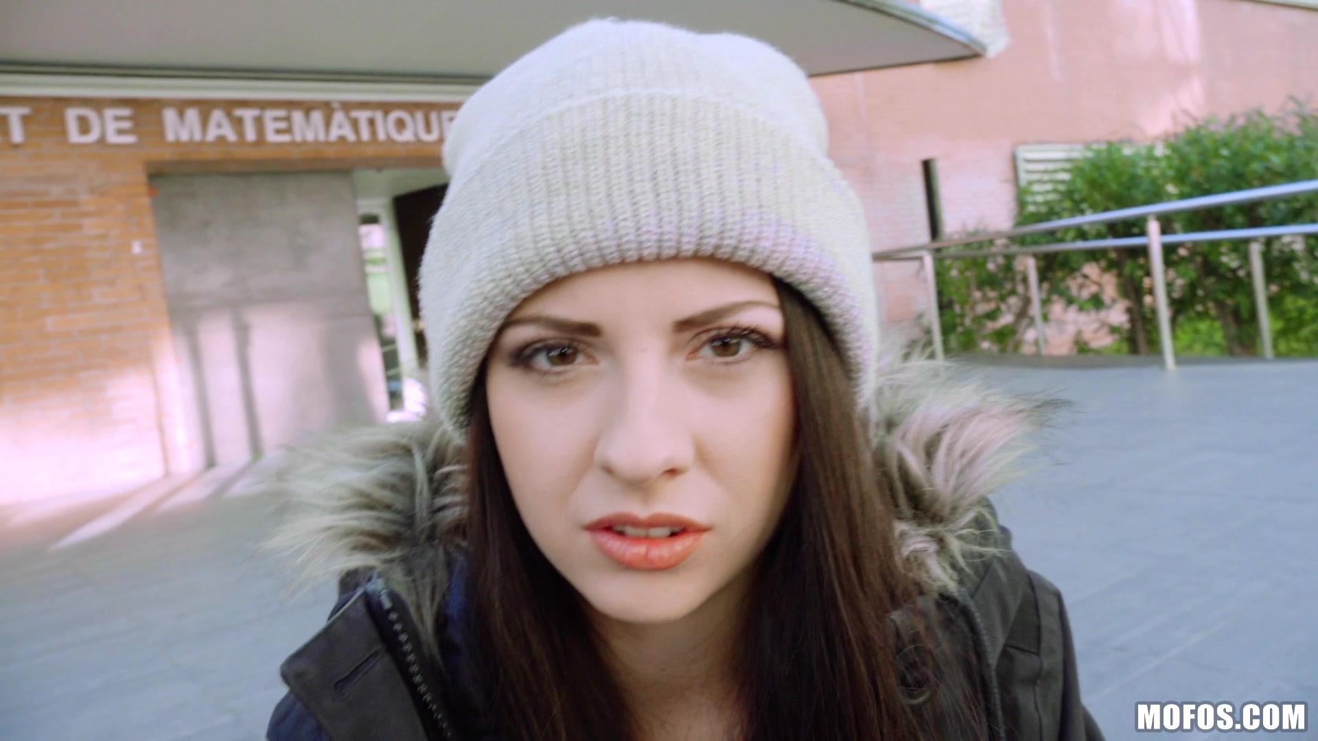 Italian Cutie Rides Dick At School