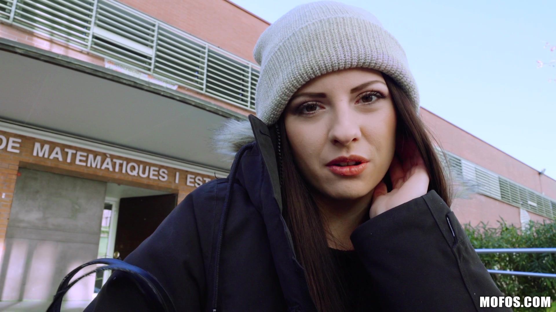 Italian Cutie Rides Dick At School