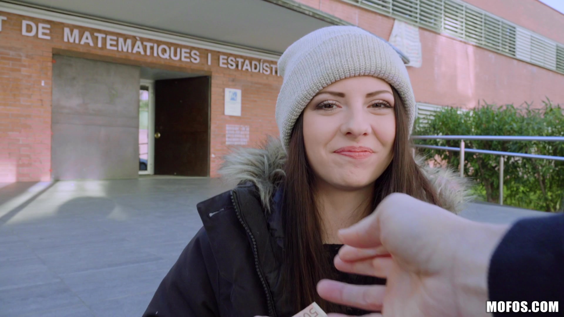 Italian Cutie Rides Dick At School