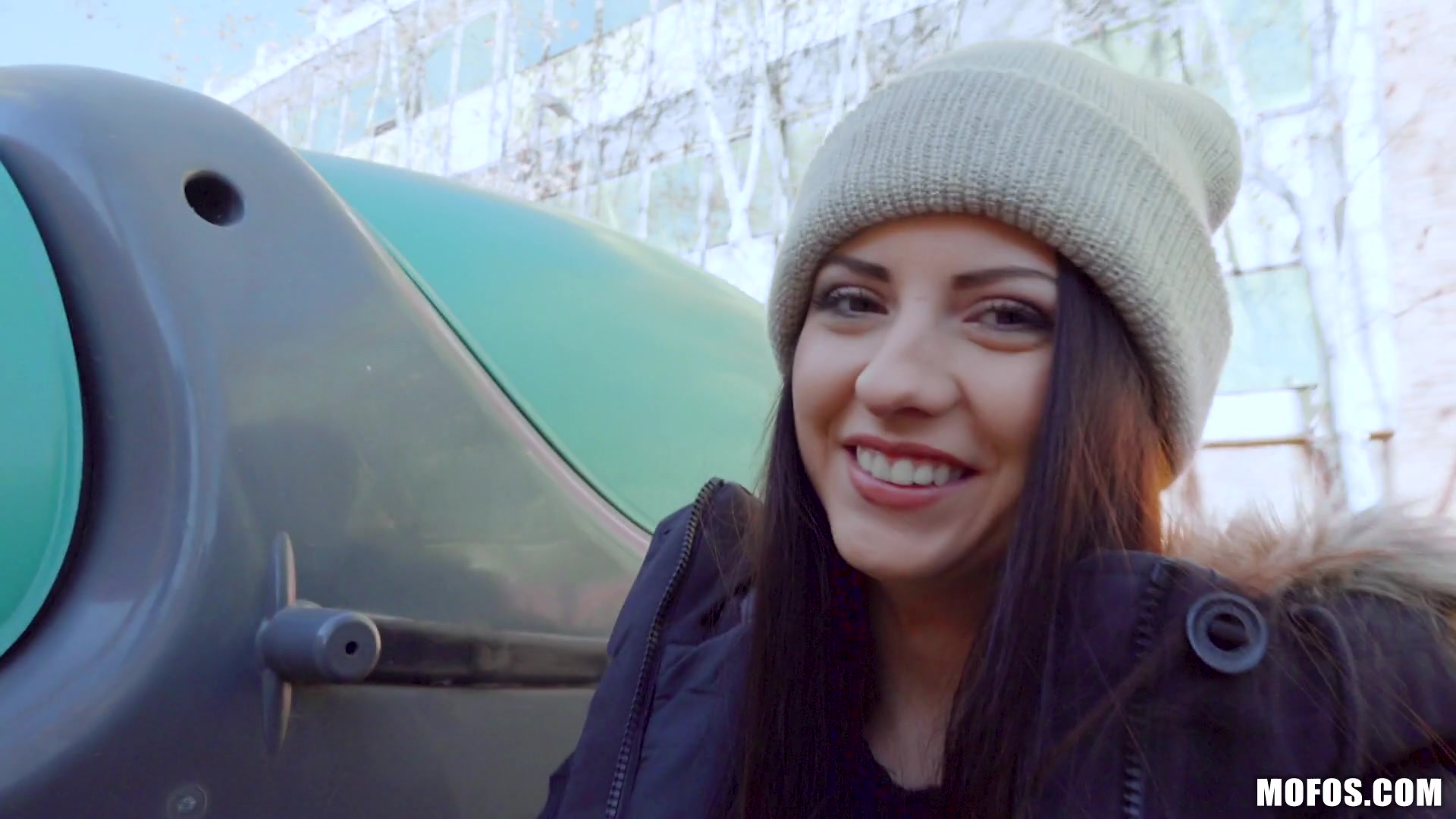 Italian Cutie Rides Dick At School