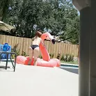 Scarlett Johnson in 'Poolside Peeking'